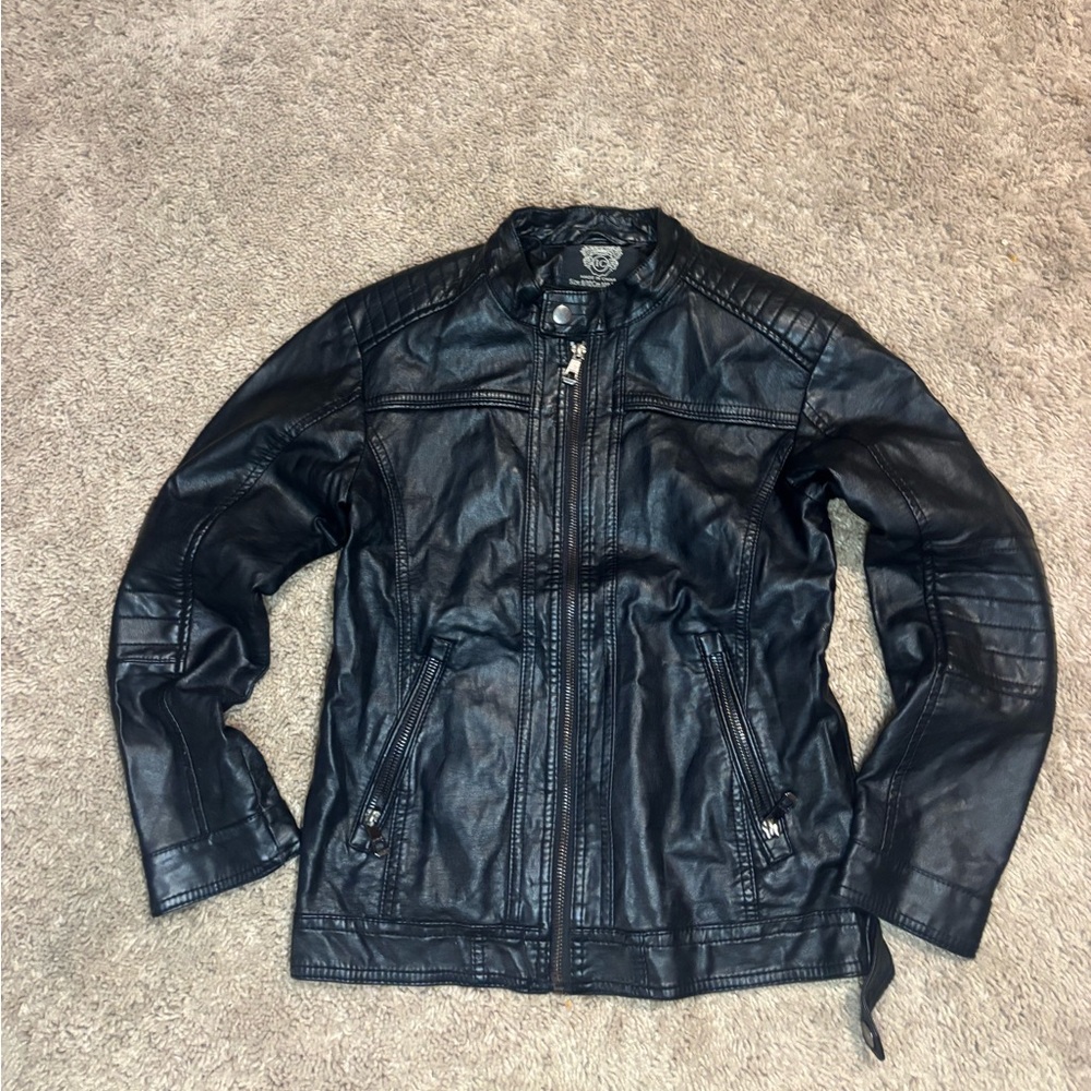 IMCCE Kids Black Leather Jacket